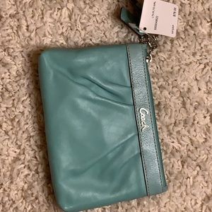 Coach new with tags Tiffany blue wristlet